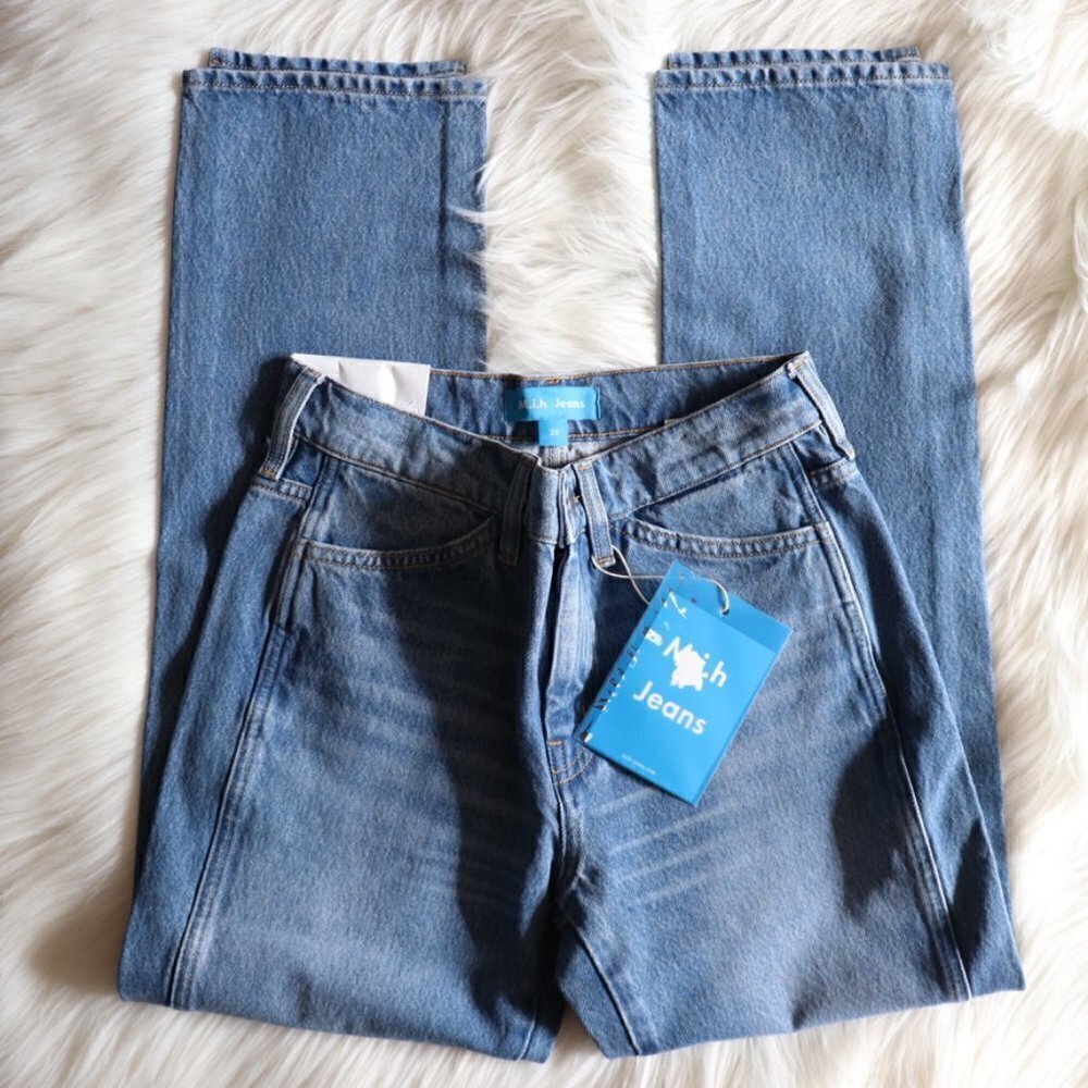 NWT Anthropologie Jeans Straight Leg Light Wash Size 25 - Picture 6 of 8